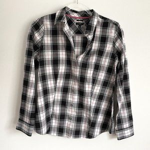 Talbots Petites Plaid Button Down Size 8P